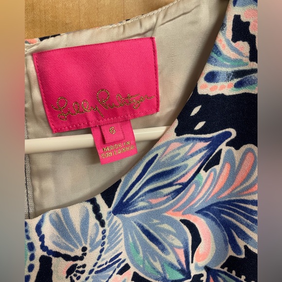 Lilly Putlizer Donna Romper High Tide Navy Holy Flockamolie Sz6 - Picture 4 of 4